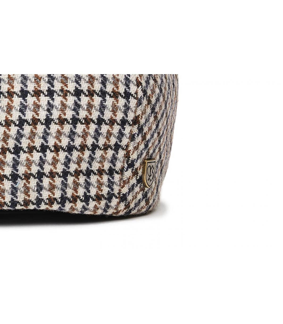 hound's tooth flat cap suede